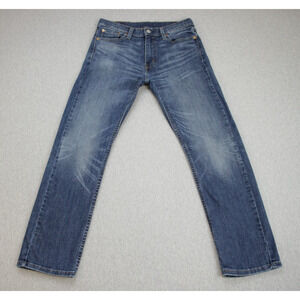 Levis Jeans Mens Size 30 x 30 Blue Cotton Blend 513 Slim Straight Stretch